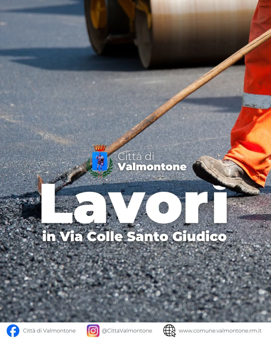 Valmontone, lavori in Via Colle Santo Giudico.